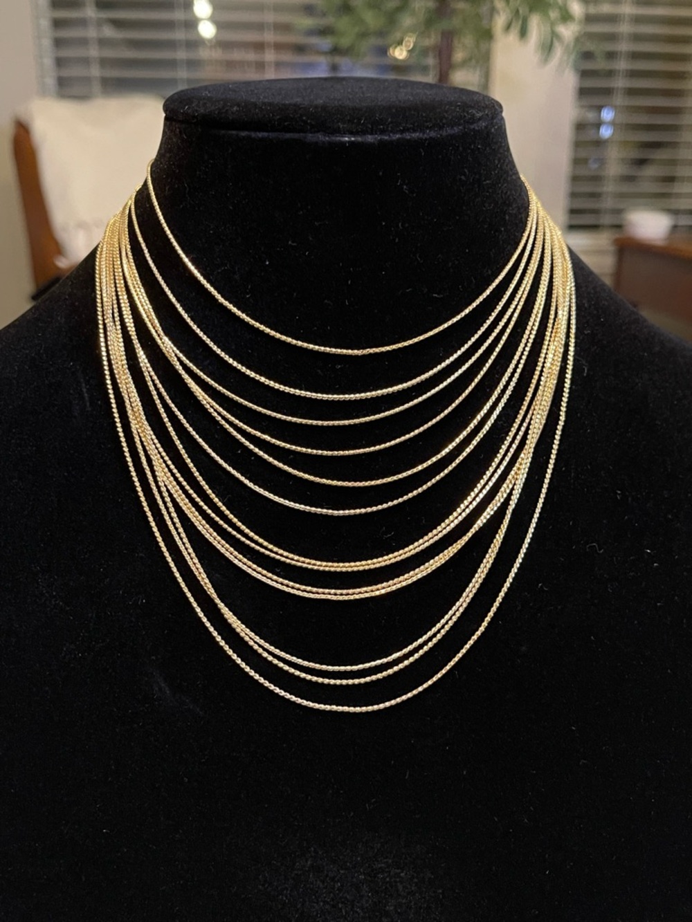 Gold Multi-Layer Women's Necklace - Elegant Layered Chain